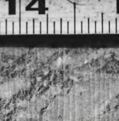 Figure 10.12. Close- up of surface showing saw-cut feed rate