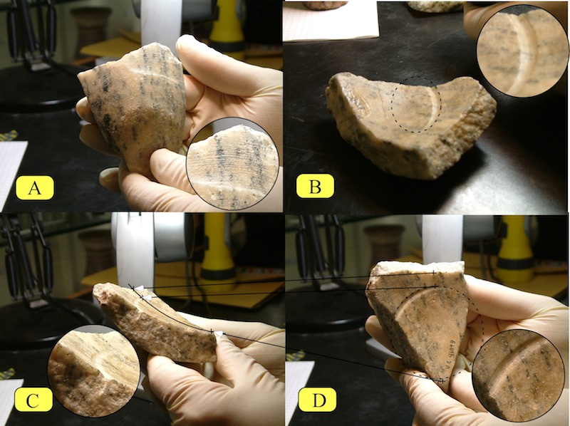 Figure 3. Petrie’s bowl shard housed in the Petrie Museum