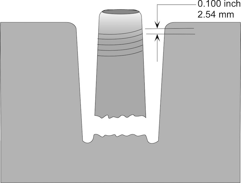 Figure 9. Egyptian core drilling hole and Core 7
