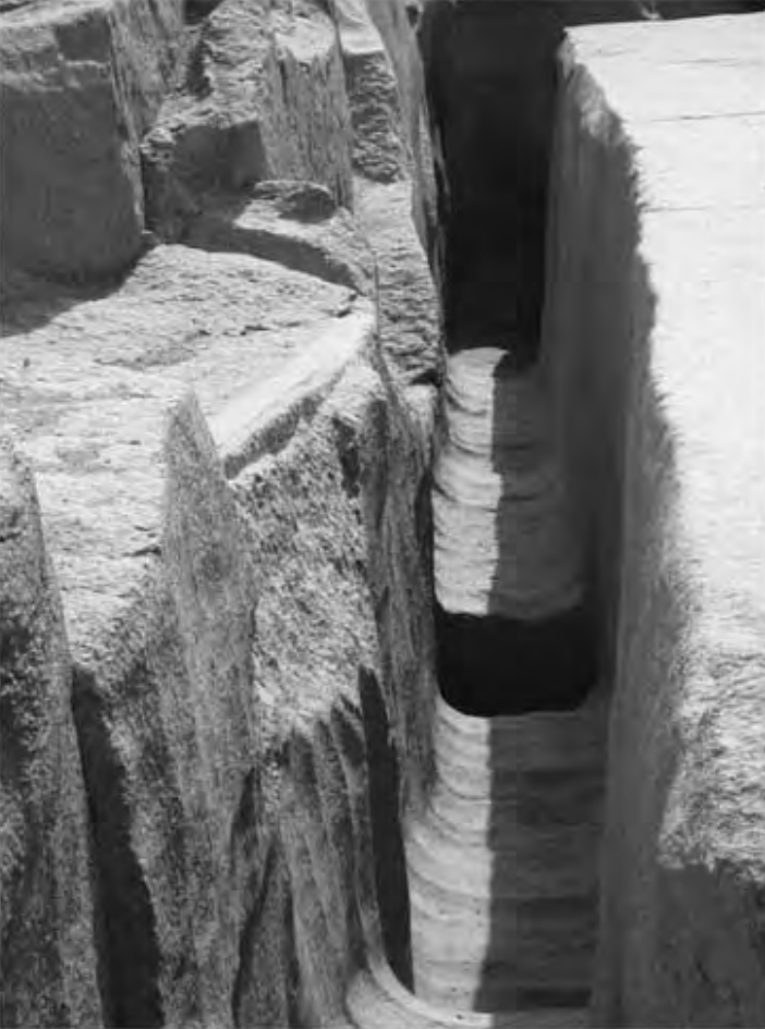 Figure 9.13. In the obelisk groove at Aswan